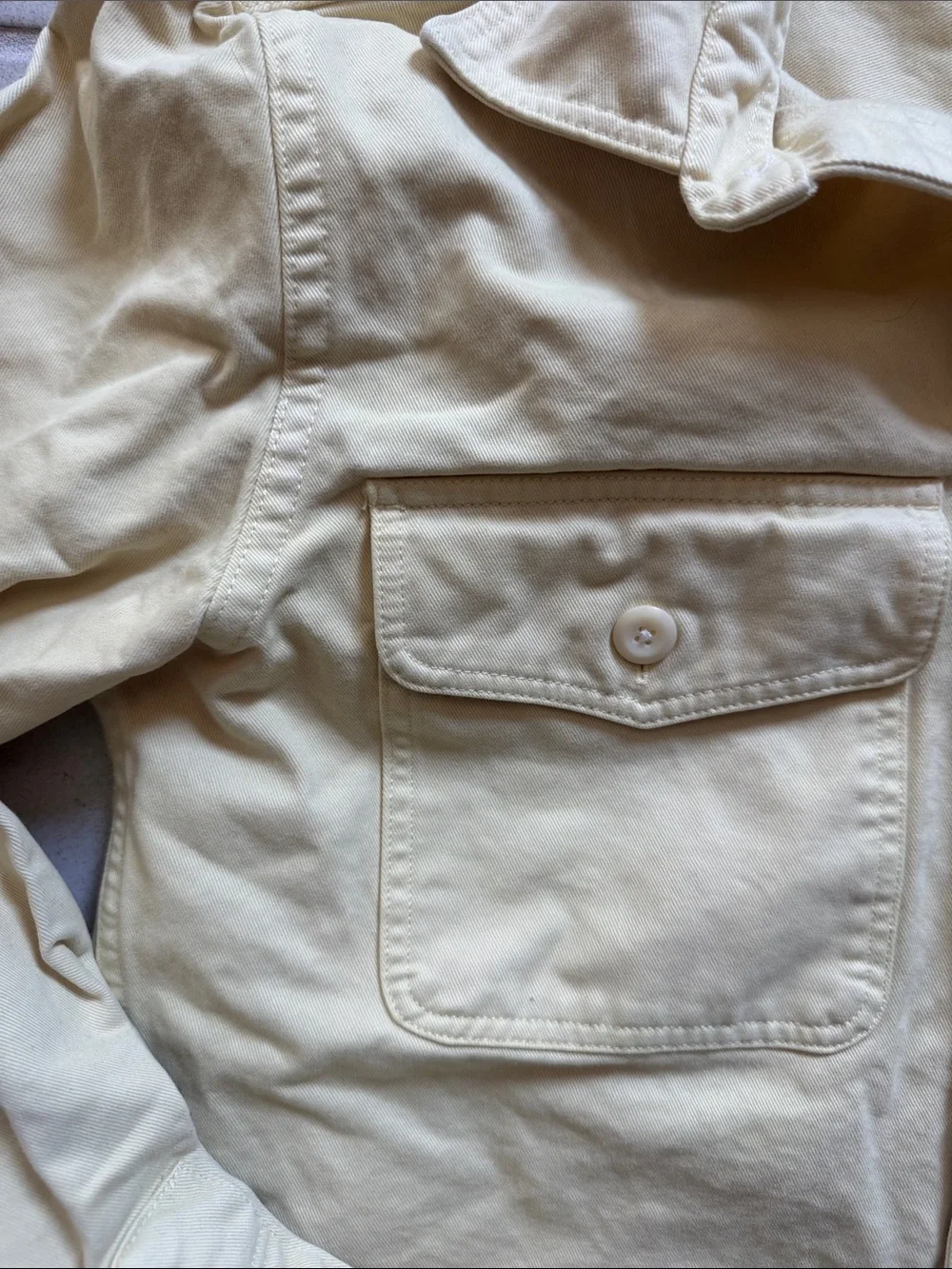 Banana Republic Light Yellow Utility Shirt Jacket